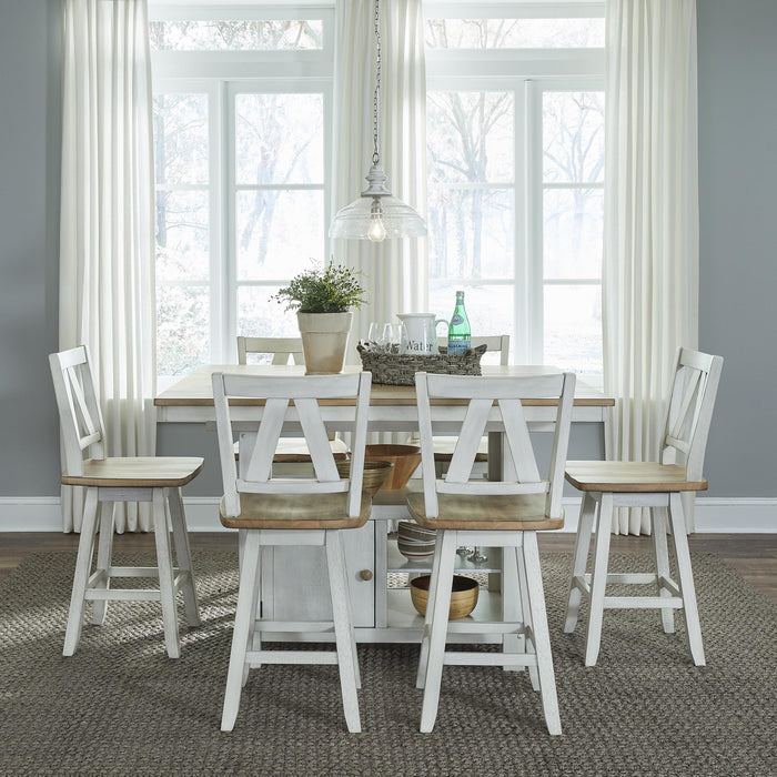 Lindsey Farm 7 Piece Gathering Table Set