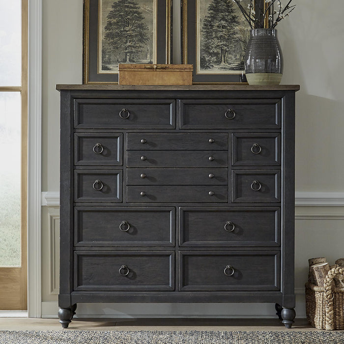 Americana Farmhouse 12 Drawer Chesser - Black