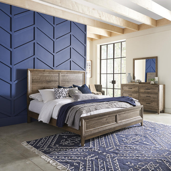 Ridgecrest King Panel Bed, Dresser & Mirror