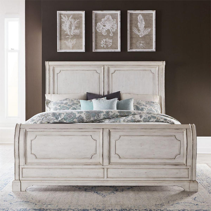 Liberty Abbey Road Queen Sleigh Bed in Porcelain White