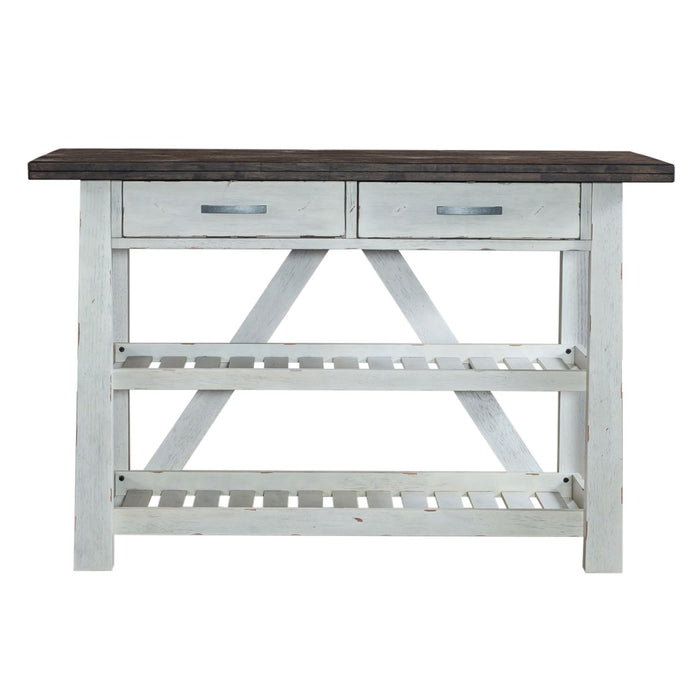 Farmhouse Server in White/Oak