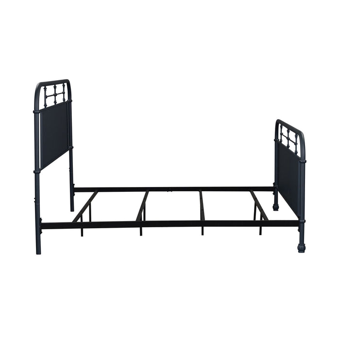 Vintage Series King Metal Bed in Navy