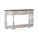 Magnolia Manor 56 Inch Hall Console Table in Antique White Base w/ Weathered Bark Tops image