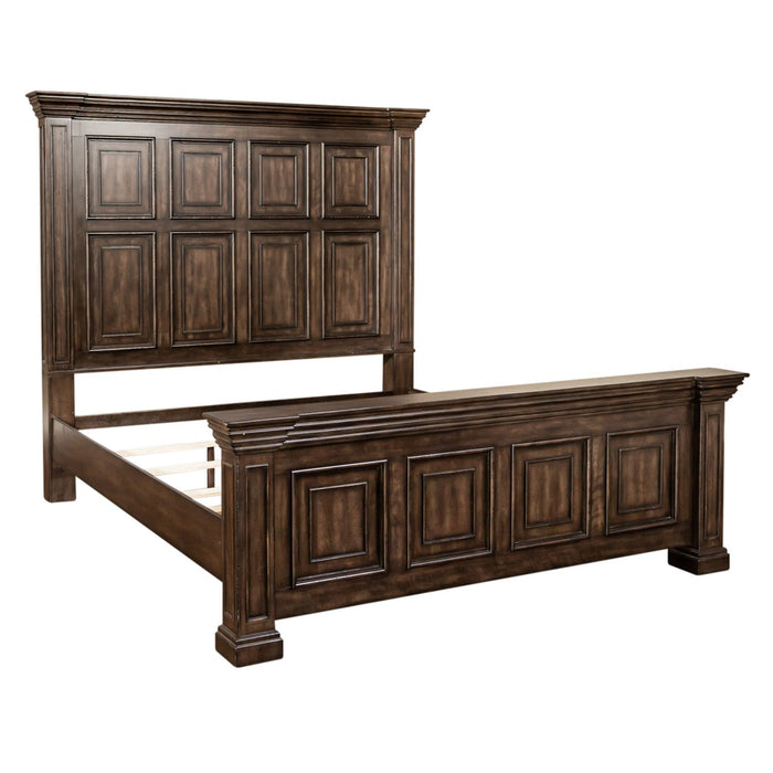 Big Valley King Panel Bed, Dresser & Mirror, Night Stand