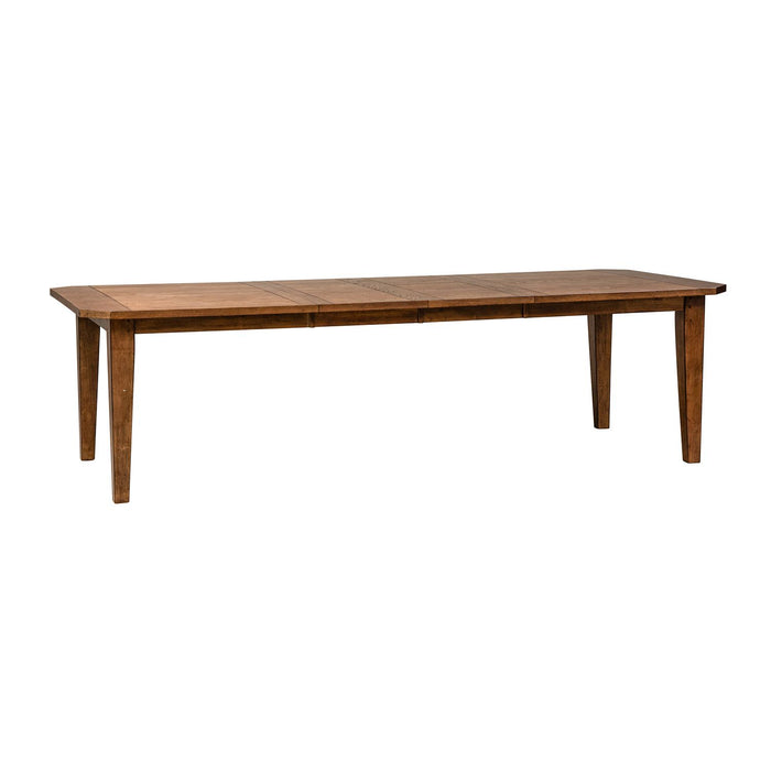 Hearthstone Rectangular Leg Table in Rustic Oak Finish