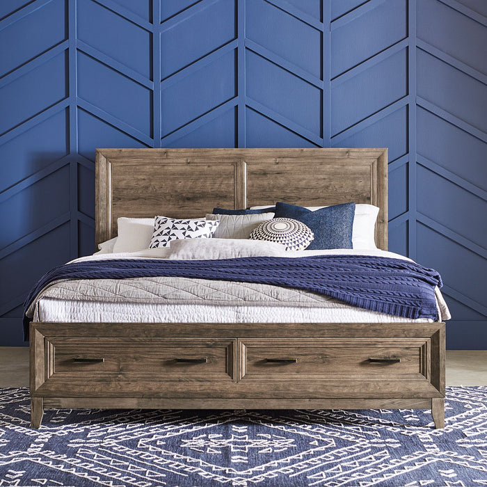 Ridgecrest King Storage Bed, Dresser & Mirror, Night Stand