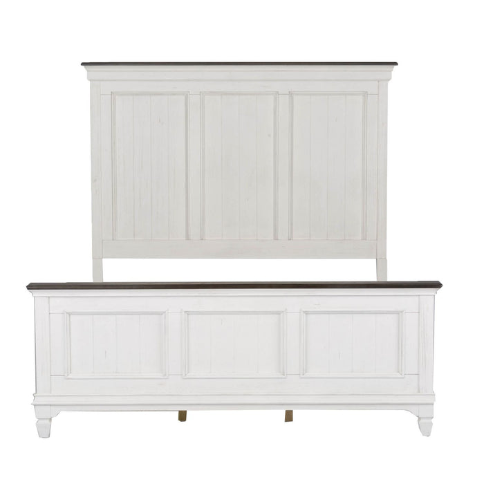 Allyson Park King Panel Bed, Dresser & Mirror, Chest