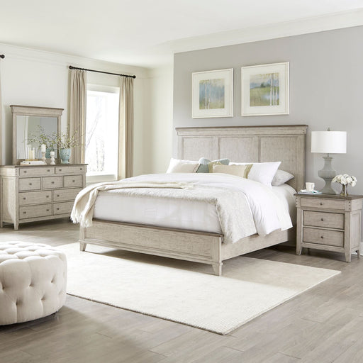 Ivy Hollow King Panel Bed, Dresser & Mirror, Night Stand image