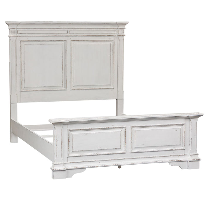 Abbey Park Queen Panel Bed, Dresser & Mirror, Chest, Night Stand