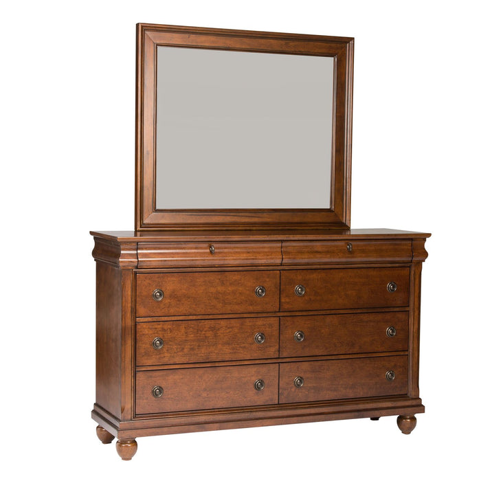 Rustic Traditions King Sleigh Bed, Dresser & Mirror, Chest, Night Stand