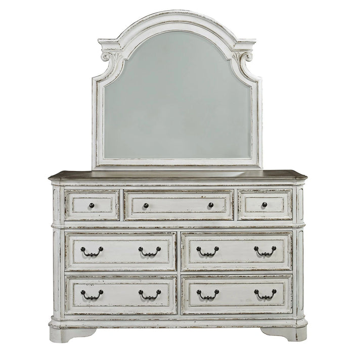 Magnolia Manor Uph Sleigh Bed, Dresser & Mirror, Chest, Night Stand image
