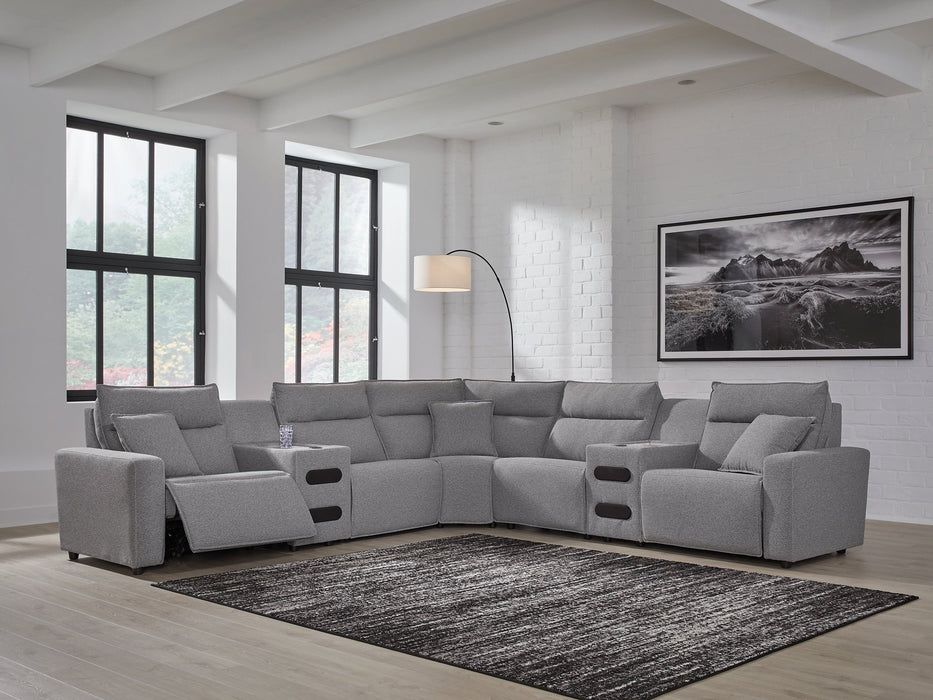 Modmax II Power Reclining Sectional with Audio Consoles - Williston Home Furniture (Williston, FL)