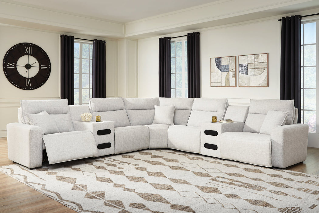 Modmax II Power Reclining Sectional with Audio Consoles - Williston Home Furniture (Williston, FL)
