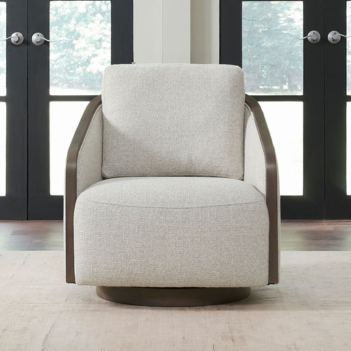 Nora Uph Swivel Accent Chair - Dark Brown image