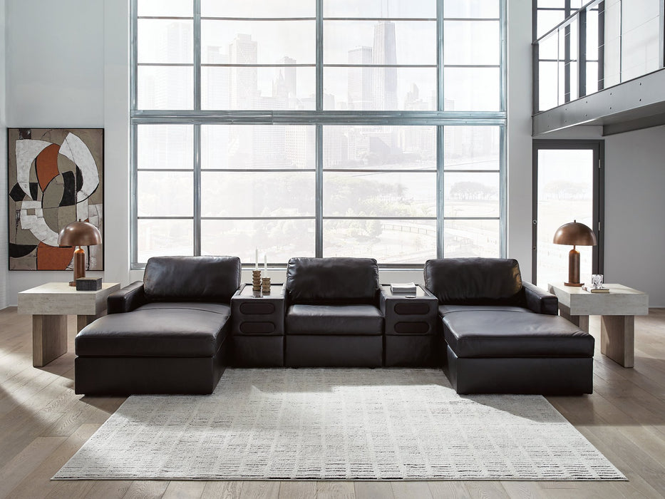 Modmax II Double Chaise Sectional with Audio Consoles - Williston Home Furniture (Williston, FL)