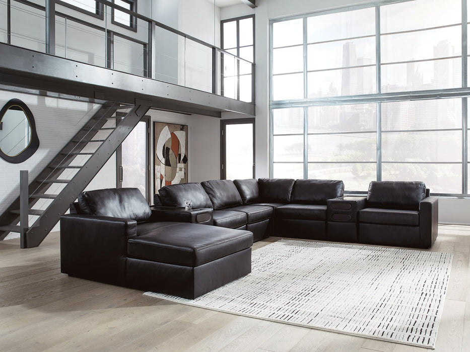 Modmax II Sectional with Chaise and Audio Consoles - Williston Home Furniture (Williston, FL)