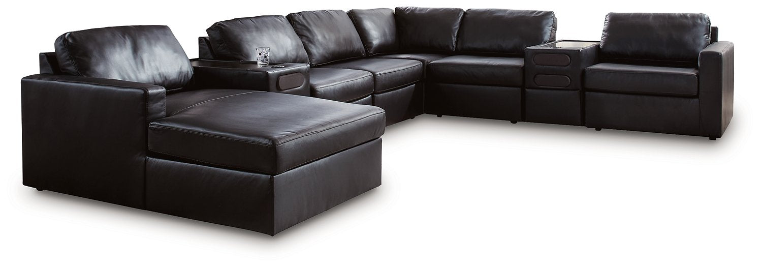 Modmax II Sectional with Chaise and Audio Consoles - Williston Home Furniture (Williston, FL)