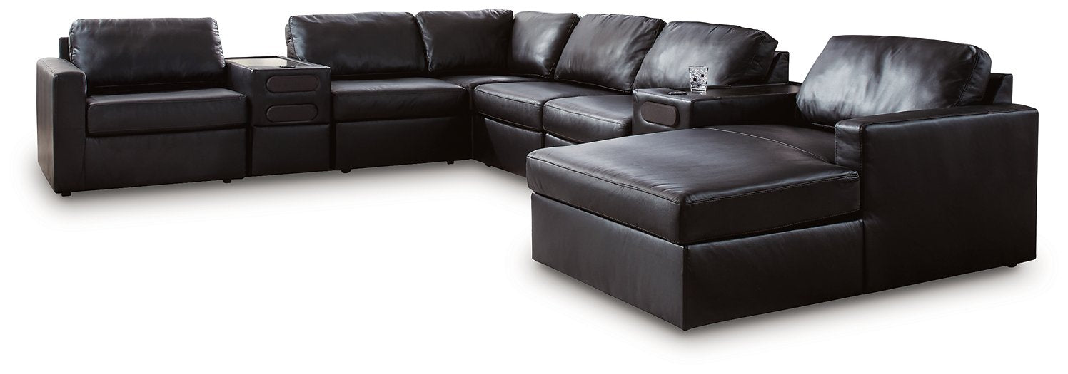 Modmax II Sectional with Chaise and Audio Consoles - Williston Home Furniture (Williston, FL)