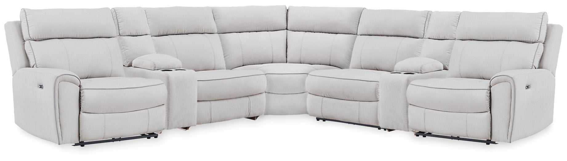 Social Pointe Reclining Sectional with Storage Consoles - Williston Home Furniture (Williston, FL)