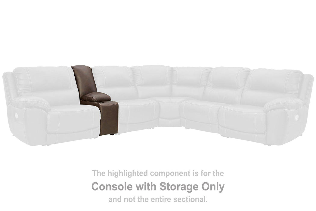 Dunleith Power Reclining Loveseat with Console - Williston Home Furniture (Williston, FL)