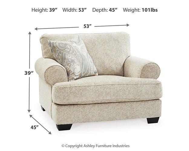 Monaghan Oversized Chair and Ottoman - Williston Home Furniture (Williston, FL)