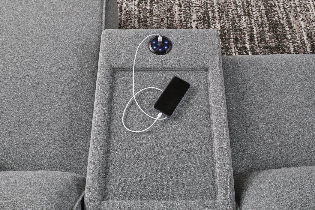 Modmax II Power Reclining Sectional with Audio Consoles - Williston Home Furniture (Williston, FL)