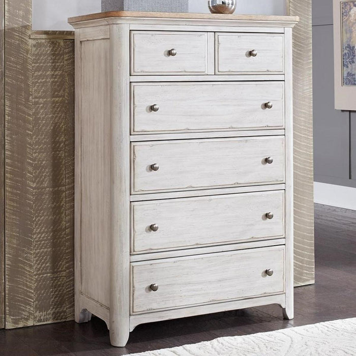 Liberty Furniture Farmhouse Reimagined Drawer Chest in Antique White
