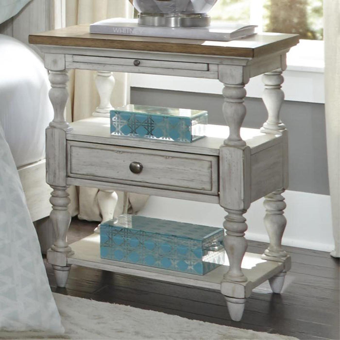 Liberty Furniture Farmhouse Reimagined Drawer Nightstand in Antique White
