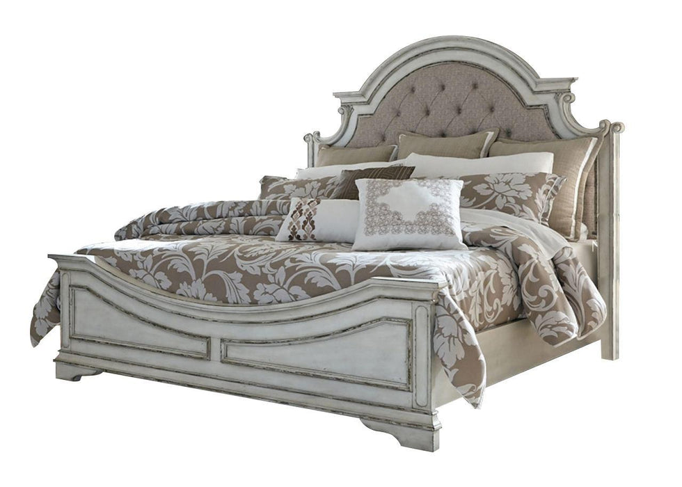 Liberty Magnolia Manor Queen Upholstered Bed in Antique White