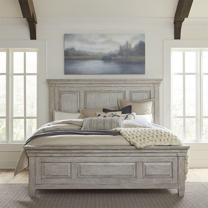 Liberty Furniture Heartland Queen Panel Bed in Antique White