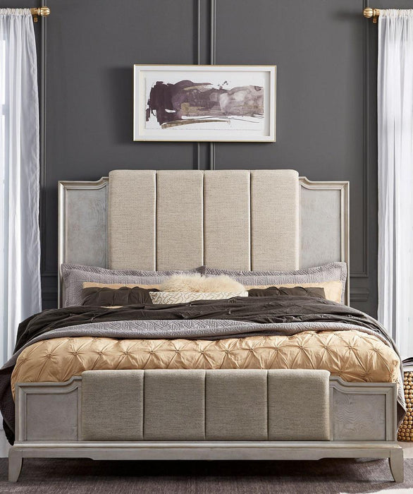 Liberty Furniture Montage Queen Upholstered Bed in Platinum