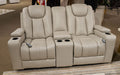 Elevate Edges Glider Reclining Loveseat with Console - Williston Home Furniture (Williston, FL)