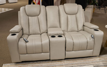 Elevate Edges Glider Reclining Loveseat with Console - Williston Home Furniture (Williston, FL)