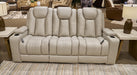 Elevate Edges Reclining Sofa with Drop Down Table - Williston Home Furniture (Williston, FL)