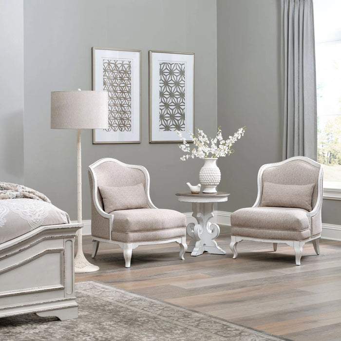 Magnolia Manor Upholstered Accent Chair in Antique White image