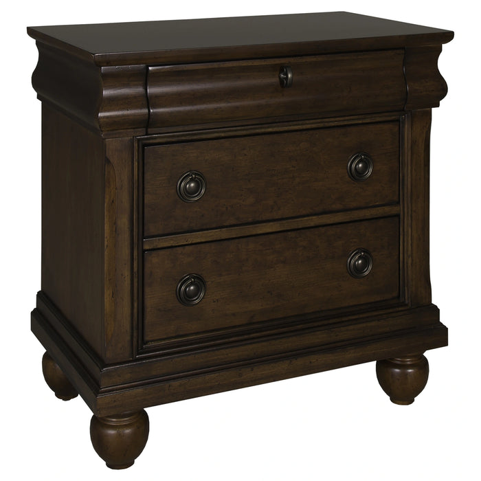 Rustic Traditions King California Sleigh Bed, Dresser & Mirror, Chest, Night Stand image